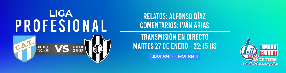 La Radio de los Santiagueños te acerca el partido de Central Córdoba frente a Atlético Tucumán