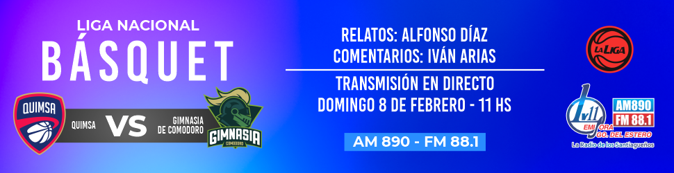 Quimsa recibe a Gimnasia de Comodoro Rivadavia con transmisión de Radio LV11