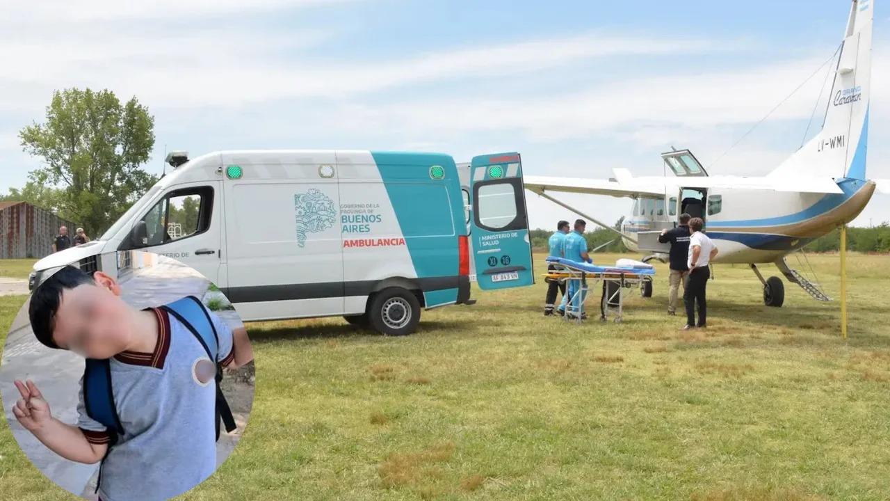 Cómo fue el traslado de Bastián a La Matanza: el decimoctavo vuelo sanitario del año