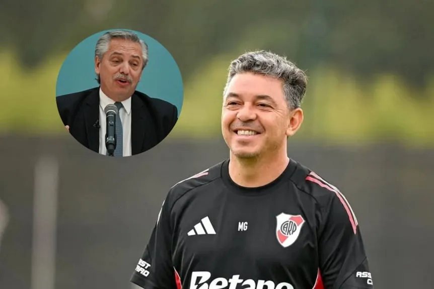 Alberto Fernández bancó a Gallardo y le pidió: "Dale la vuelta a la racha, pero después de Argentinos"