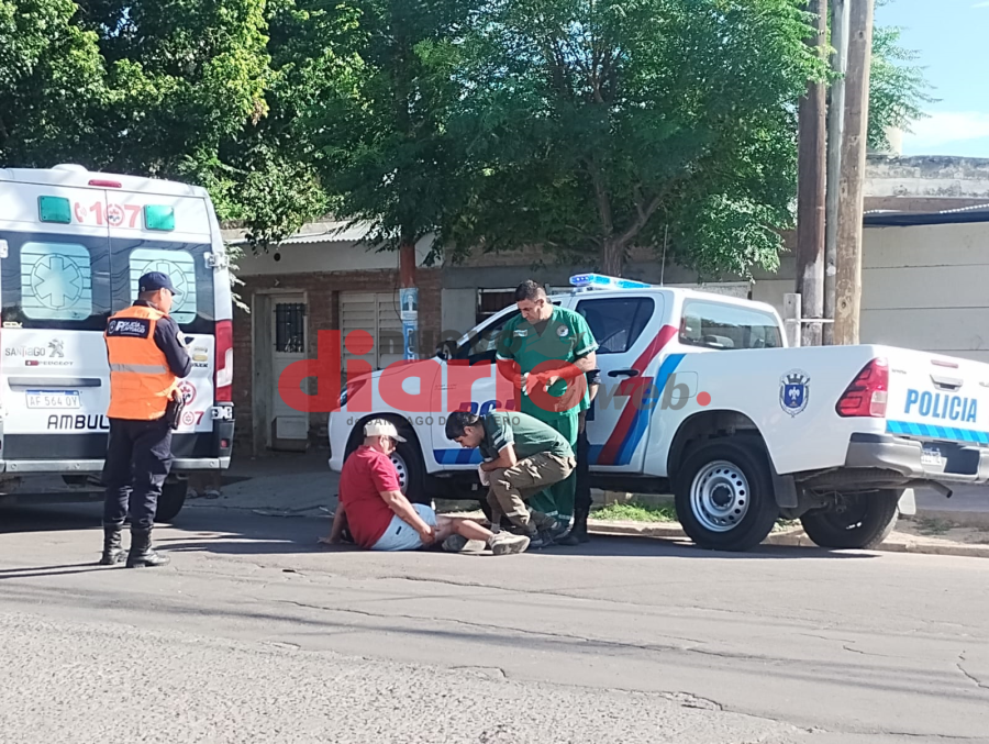 Motociclista de 70 años hospitalizado tras chocar a un perro en el barrio 8 de Abril
