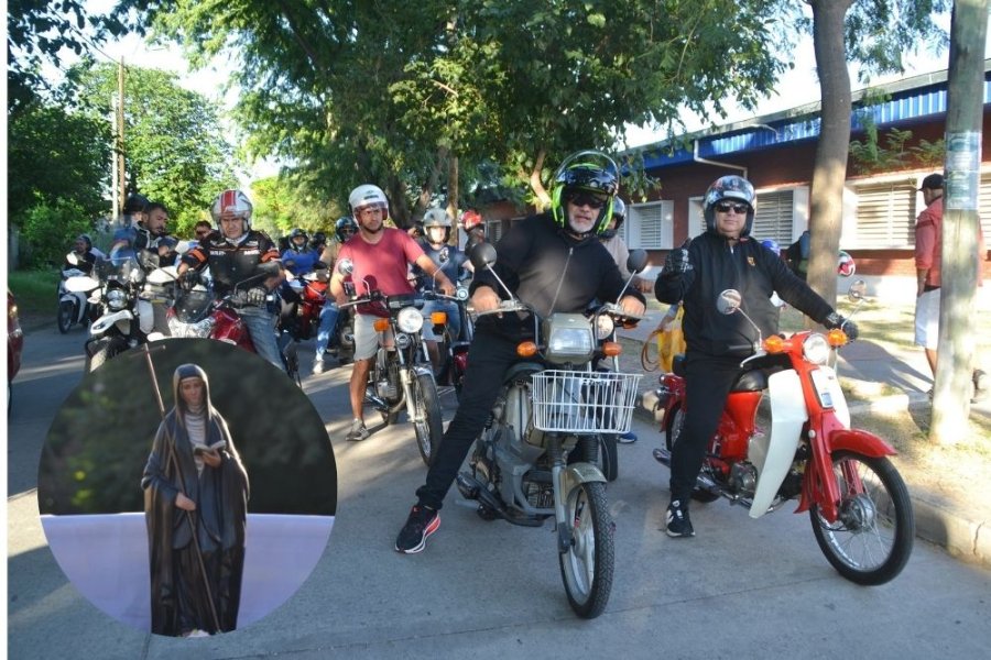 Multitudinaria peregrinación de motos y autos hacia Villa Silípica en honor a Mama Antula