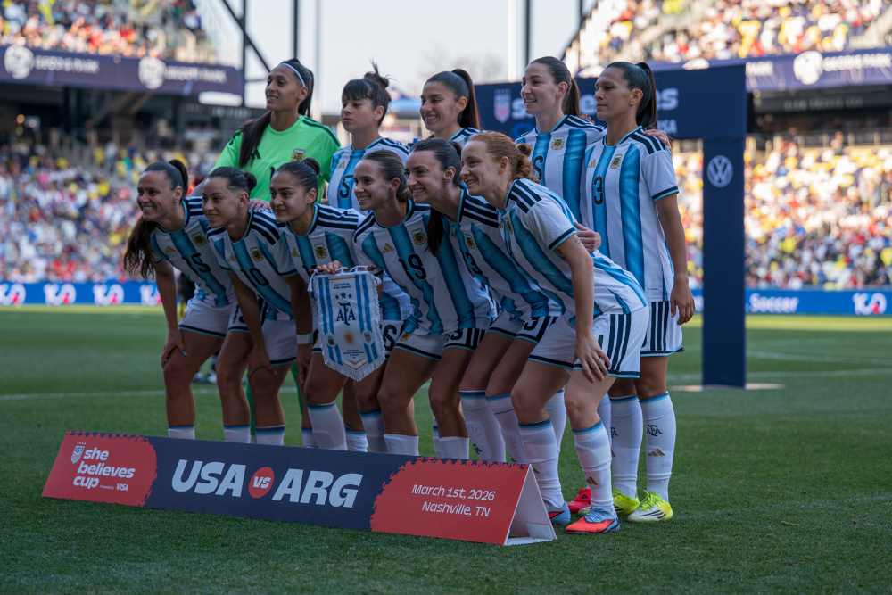 La Selección Argentina Femenina enfrenta a Colombia por la segunda fecha de la She Believes Cup
