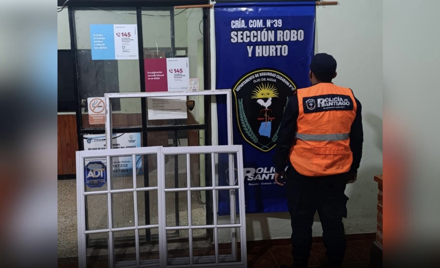 Recuperan una ventana robada que era ofrecida para la venta por WhatsApp