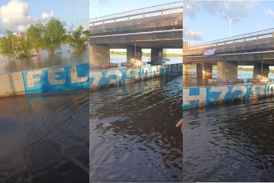 Emergencia por la crecida del Río Dulce: cortan el tránsito en la Costanera Maradona por filtraciones