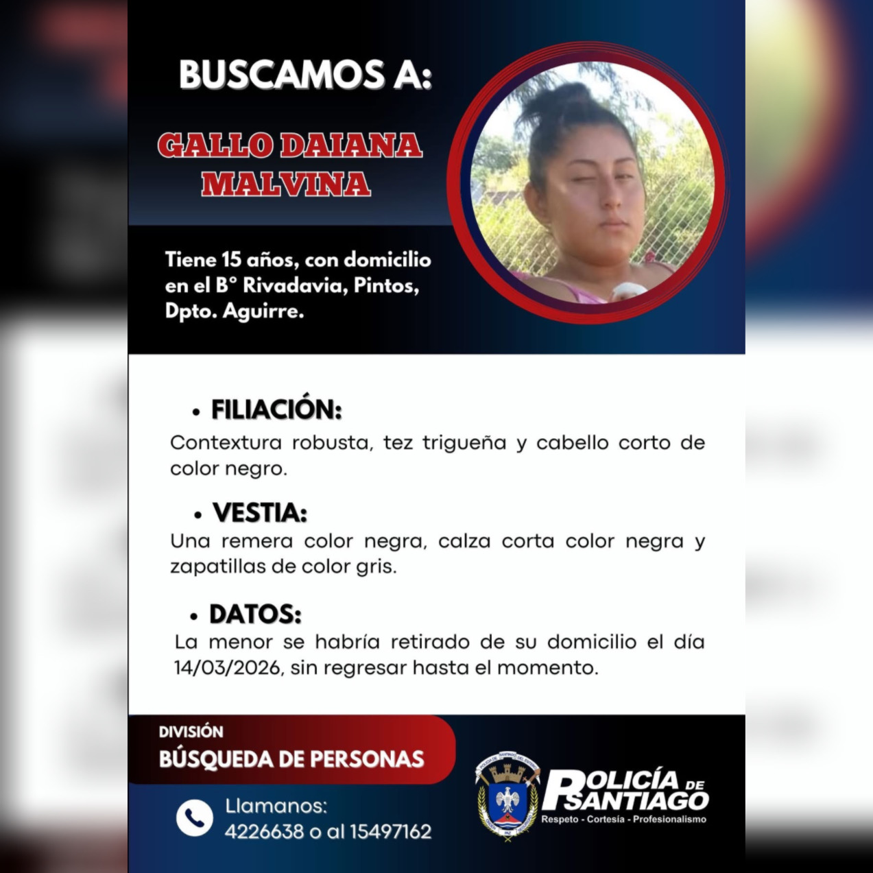 Buscan a una adolescente de 15 años desaparecida en Pinto
