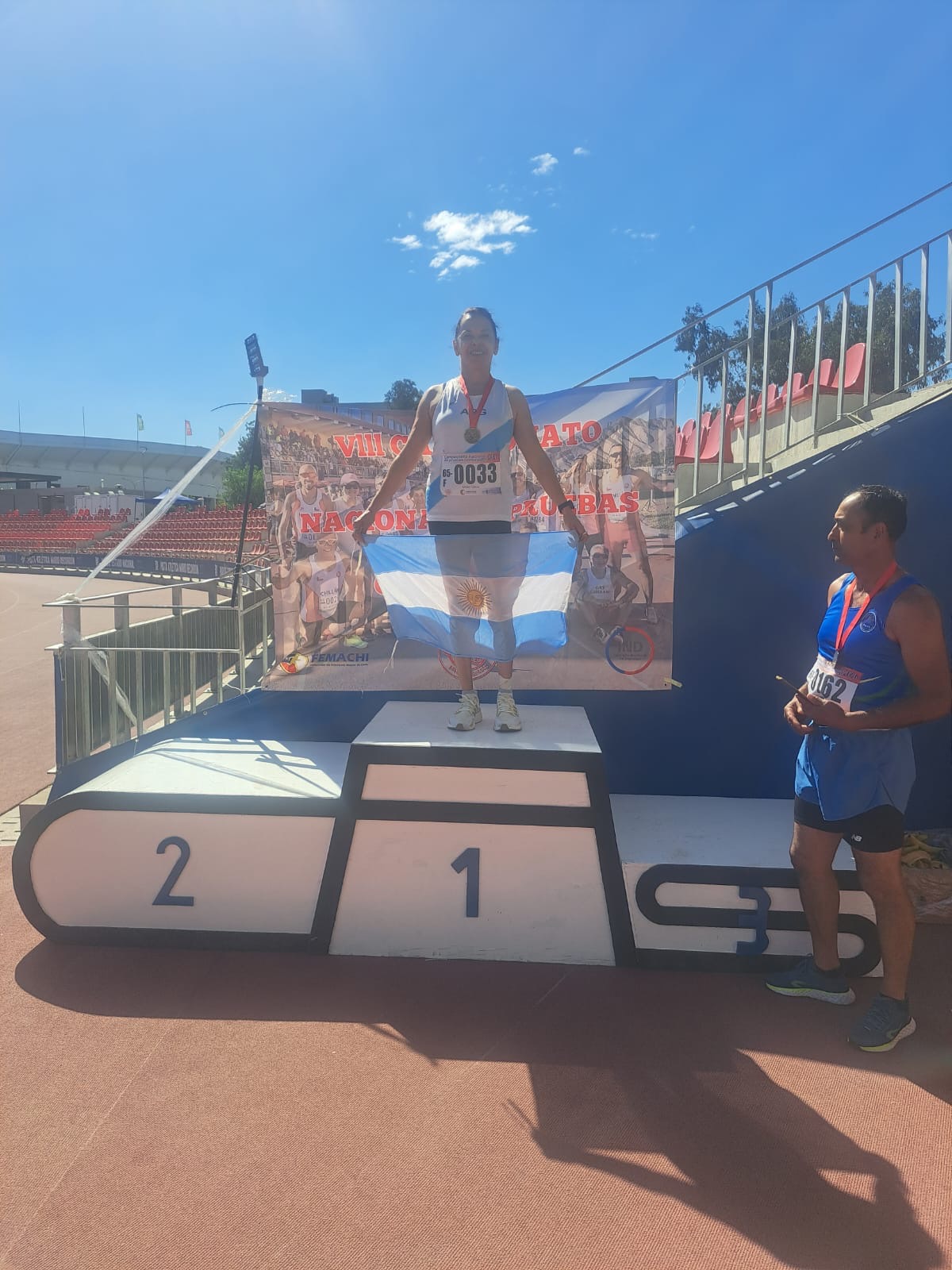 Miriam Toloza logró un nuevo récord argentino en heptatlón en Chile