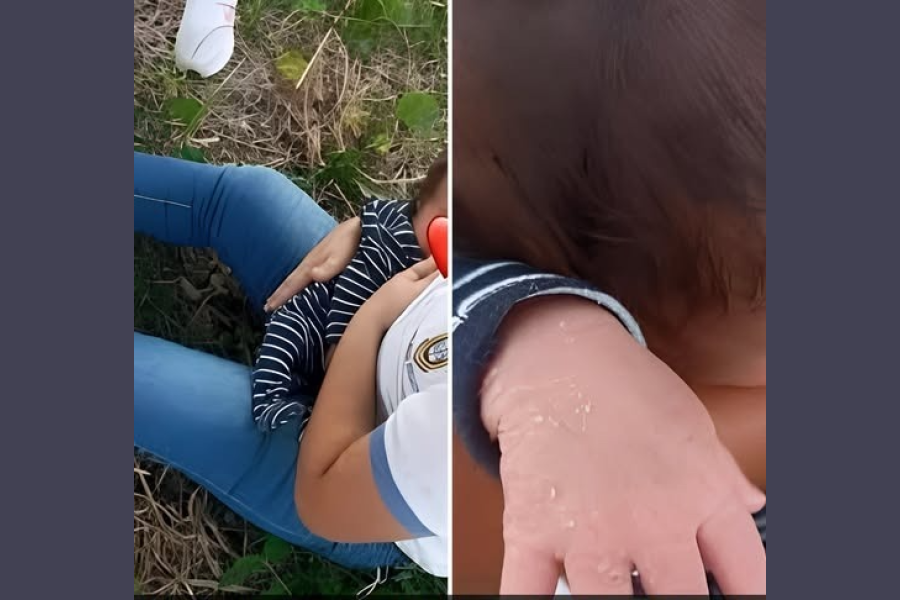 Una joven amamantó a un bebé recién nacido que abandonaron detrás de una escuela