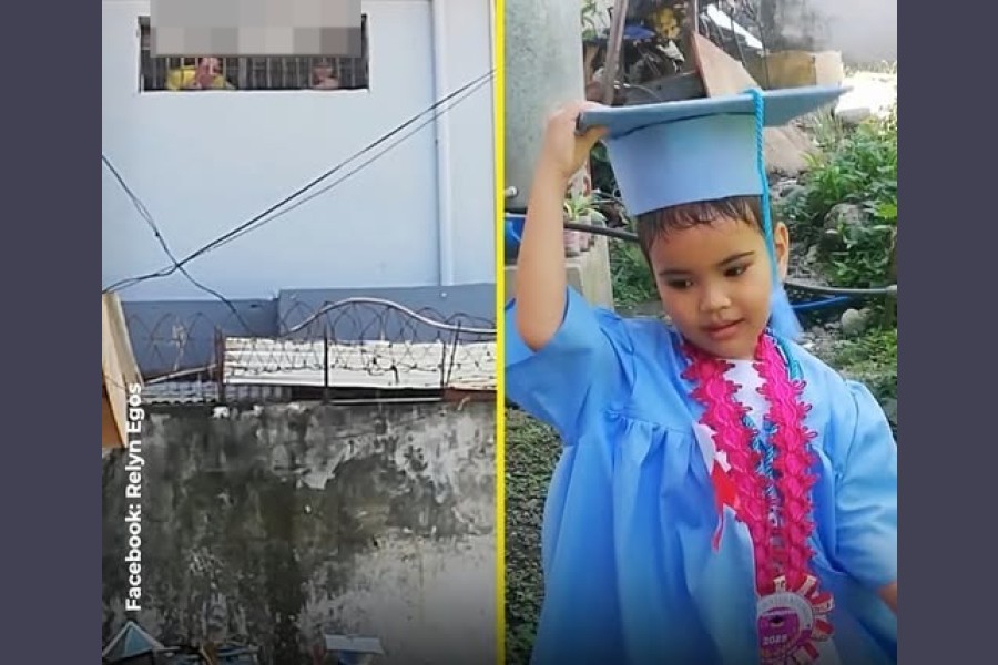 Una niña de 5 años fue hasta la cárcel para mostrarle a su mamá presa que se había graduado del jardín